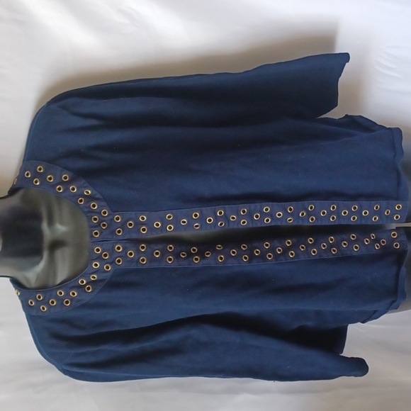 Jones New York Signature Collection•Navy sweater with Gromet accent - Picture 1 of 6